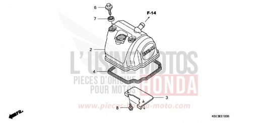 COUVERCLE DE CULASSE CRF150R9 de 2009